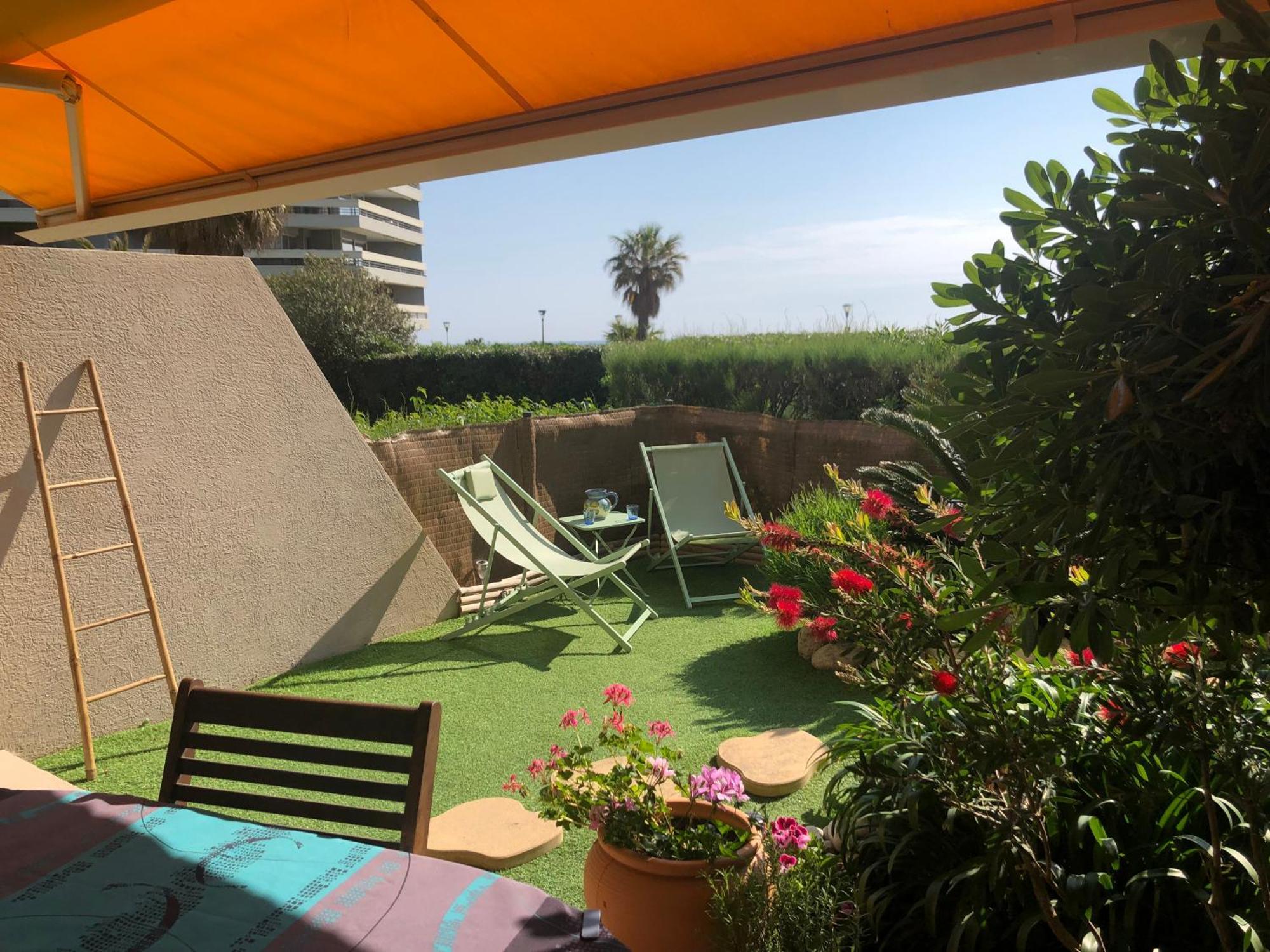 Le Jardin De La Plage - T2 - Terrasse Jardin 30M2 - Piscine - Clim- Wifi -Parking Canet-en-Roussillon Exteriör bild